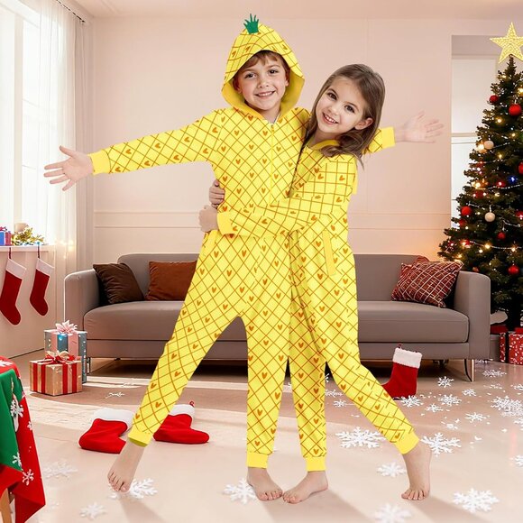 Family Christmas Pajama Onesie Hooded Sleepwear Set All Sizes - Picture 4 of 4